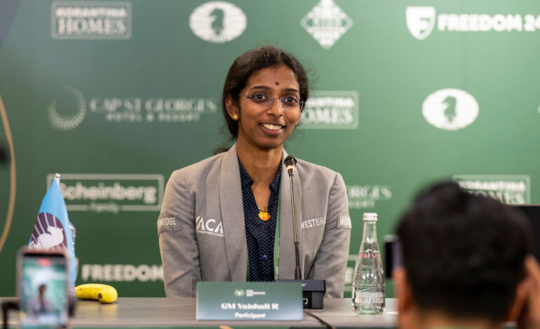 Vaishali beats Lagno, wins hard-fought Women’s Candidates Tournament